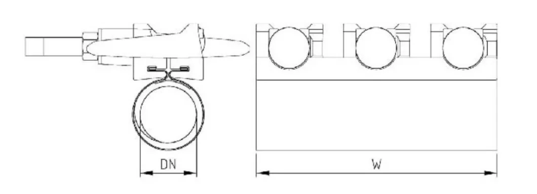 Pn10 Water Pipe Ss Stainless Steel Double Bands Repair Clamp